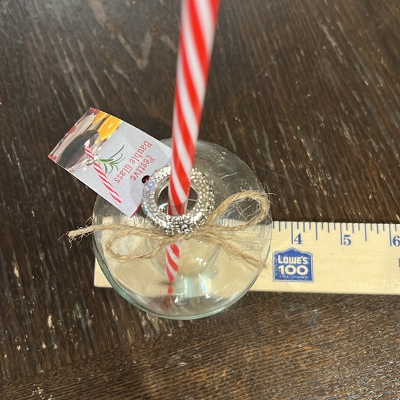 Festive Bauble Glass Drink ware SET OF 2 - Picture 7 of 10